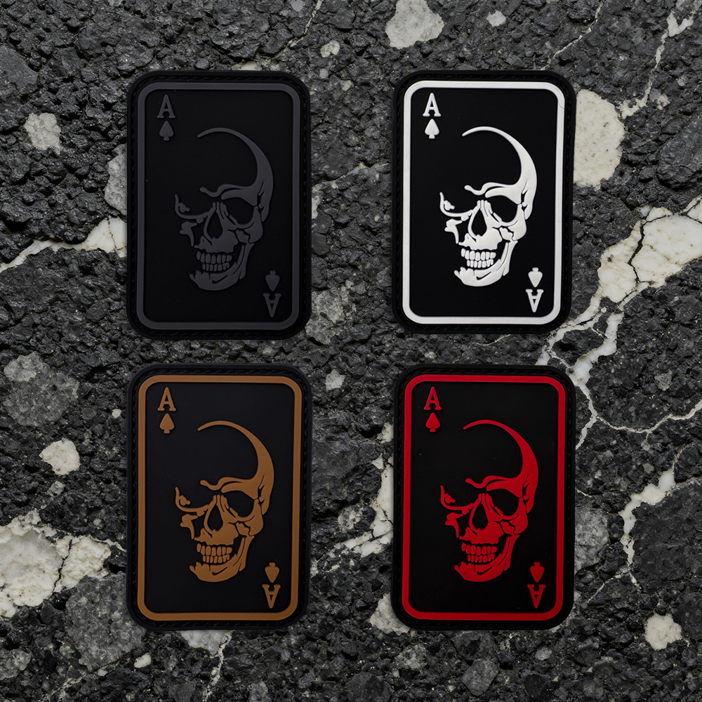 Embroidery Effect - A Skull Poker Patch Made of