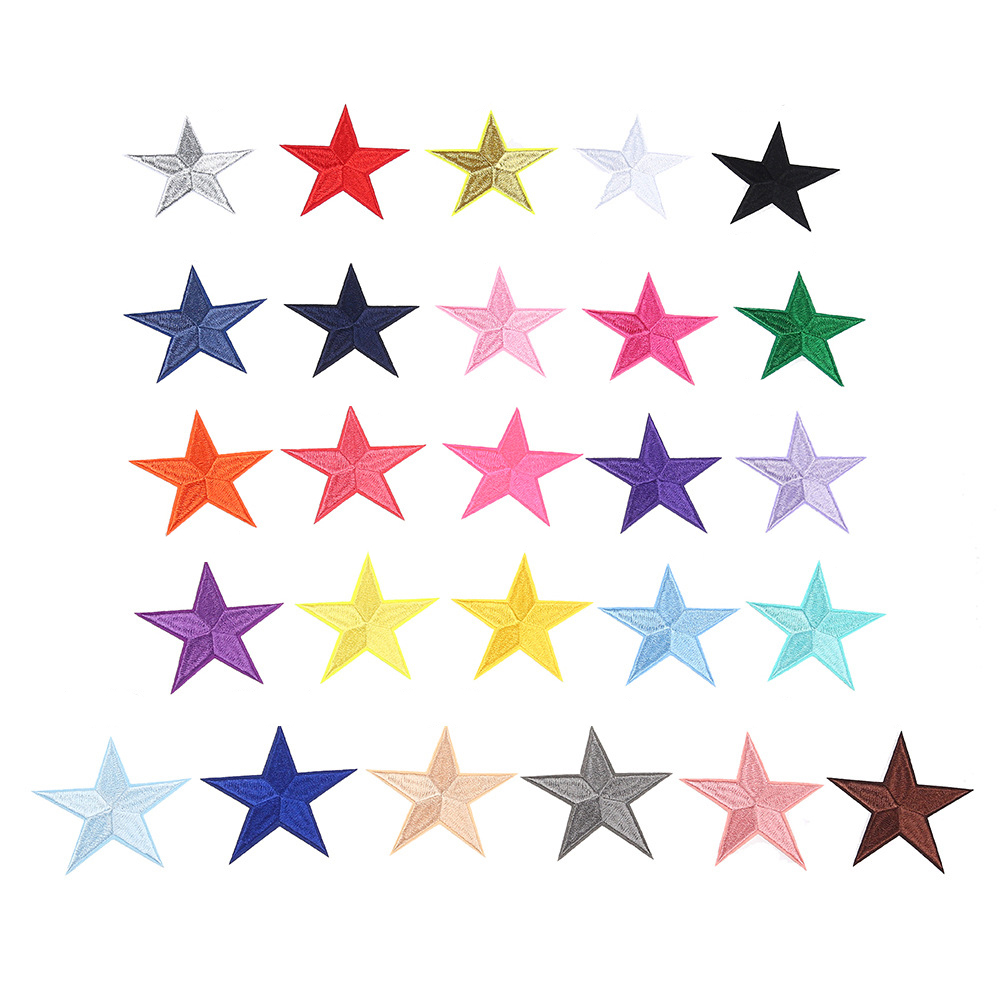 Embroidery On Black Shirt - Carnival Color The Star Blue Green
