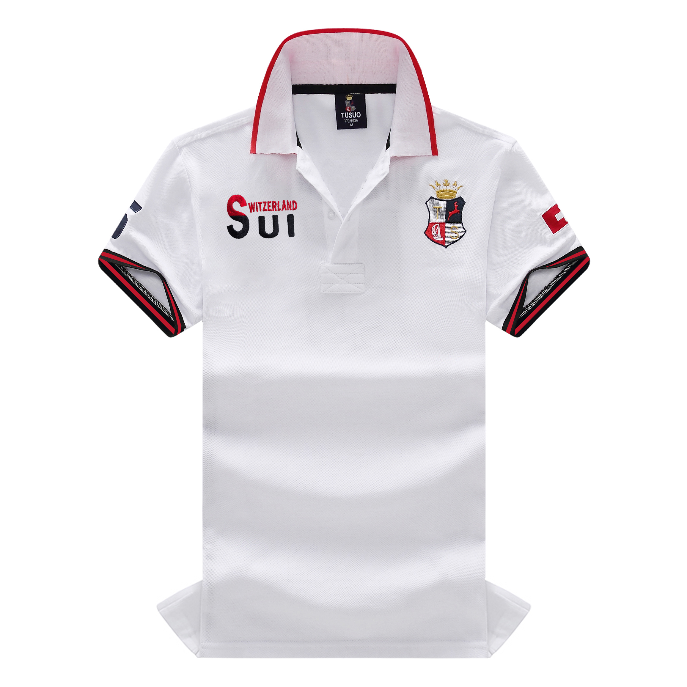 Men's Polo Shirt Classic Switz – обзор и цена Embroidery Tshirt