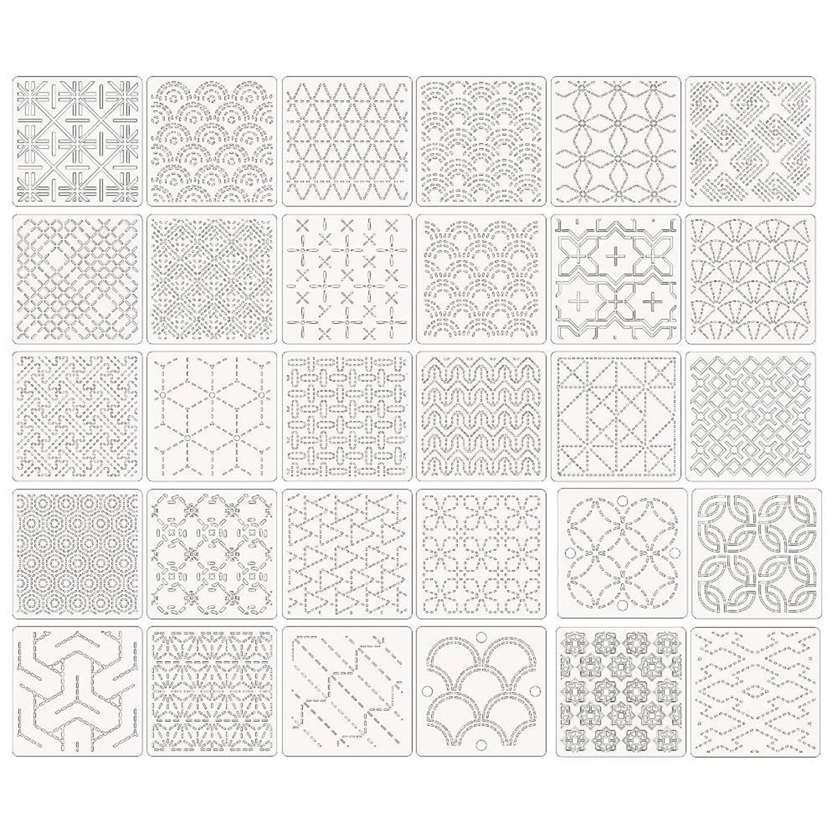 30 Pcs Spike Template Stencil  – обзор и цена Embroidery X Pattern