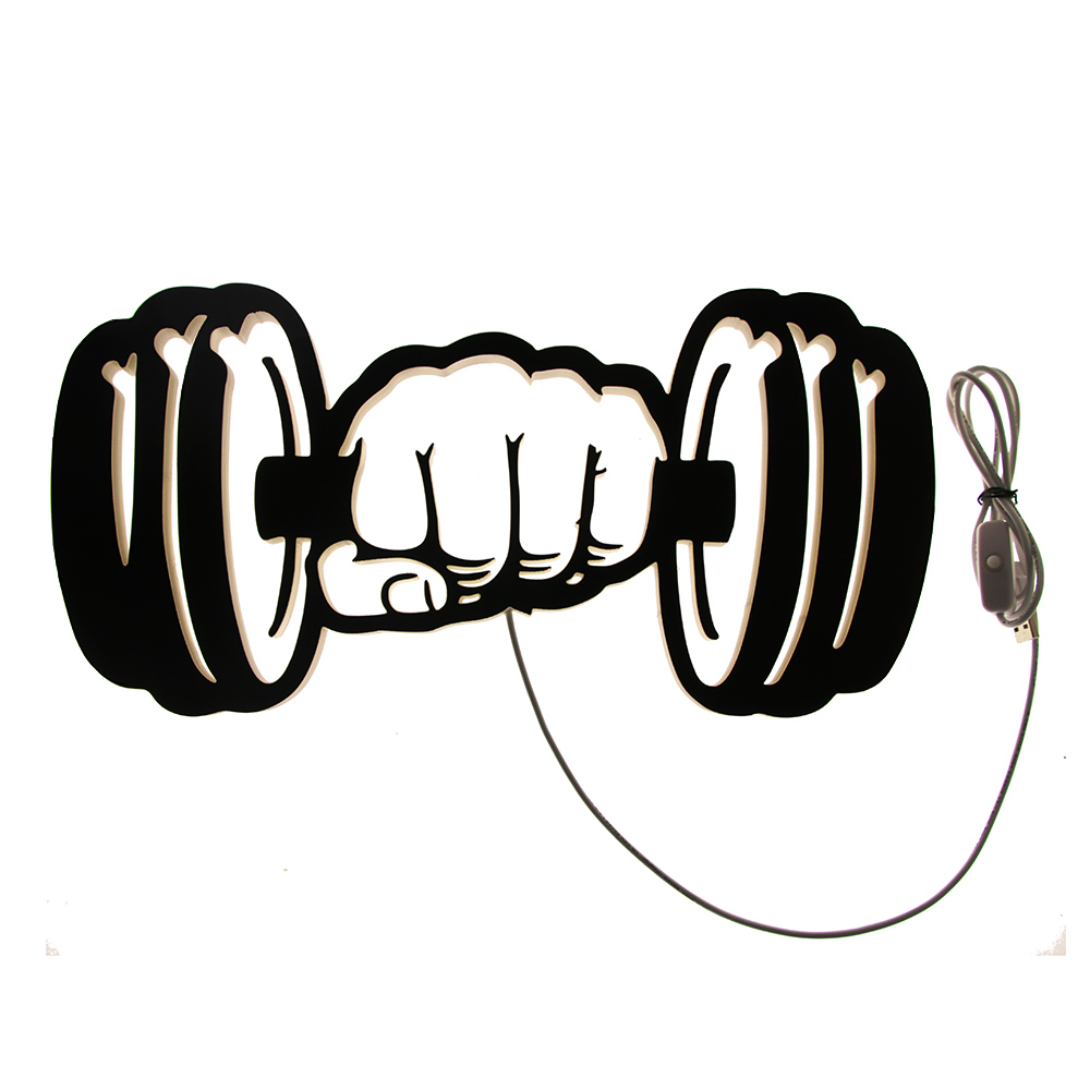 Dumbbells Strength LED Wall Li – обзор и цена Embroidery Studio