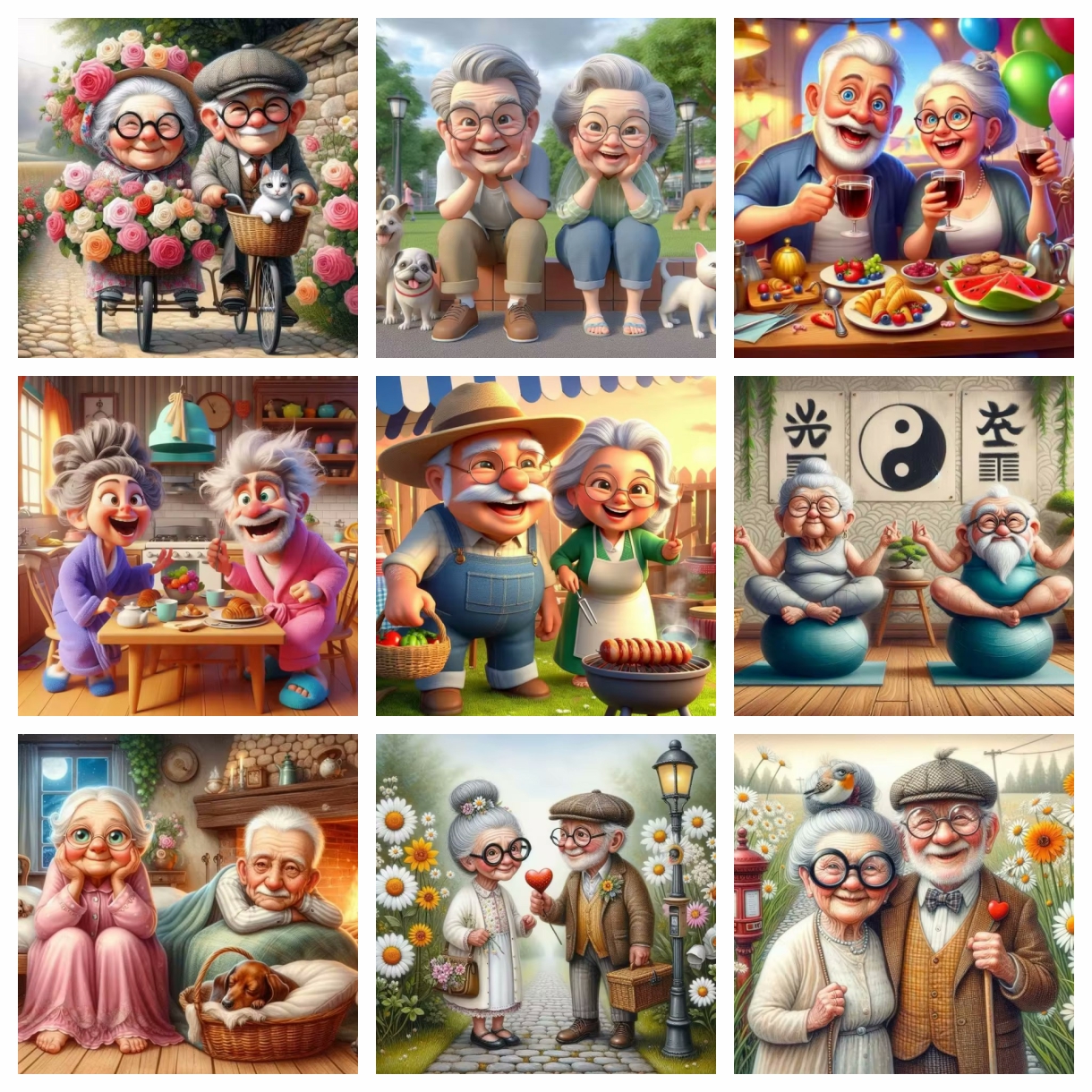 Cartoon Happy Old Couple 5D Fu – обзор и цена Embroidery Lovers