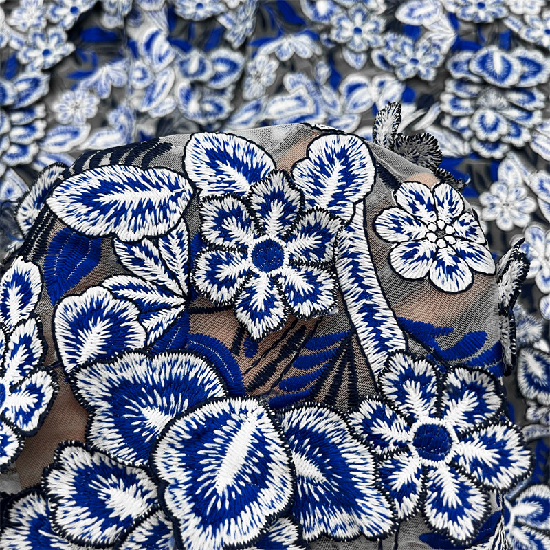 1yard Blue and white porcelain – обзор и цена Embroidery Wedding