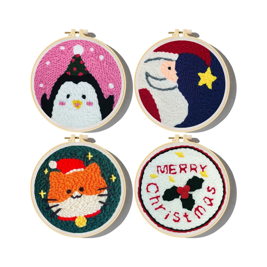 Xmas Punch Needle Embroidery K – обзор и цена Embroidery Xmas Kits