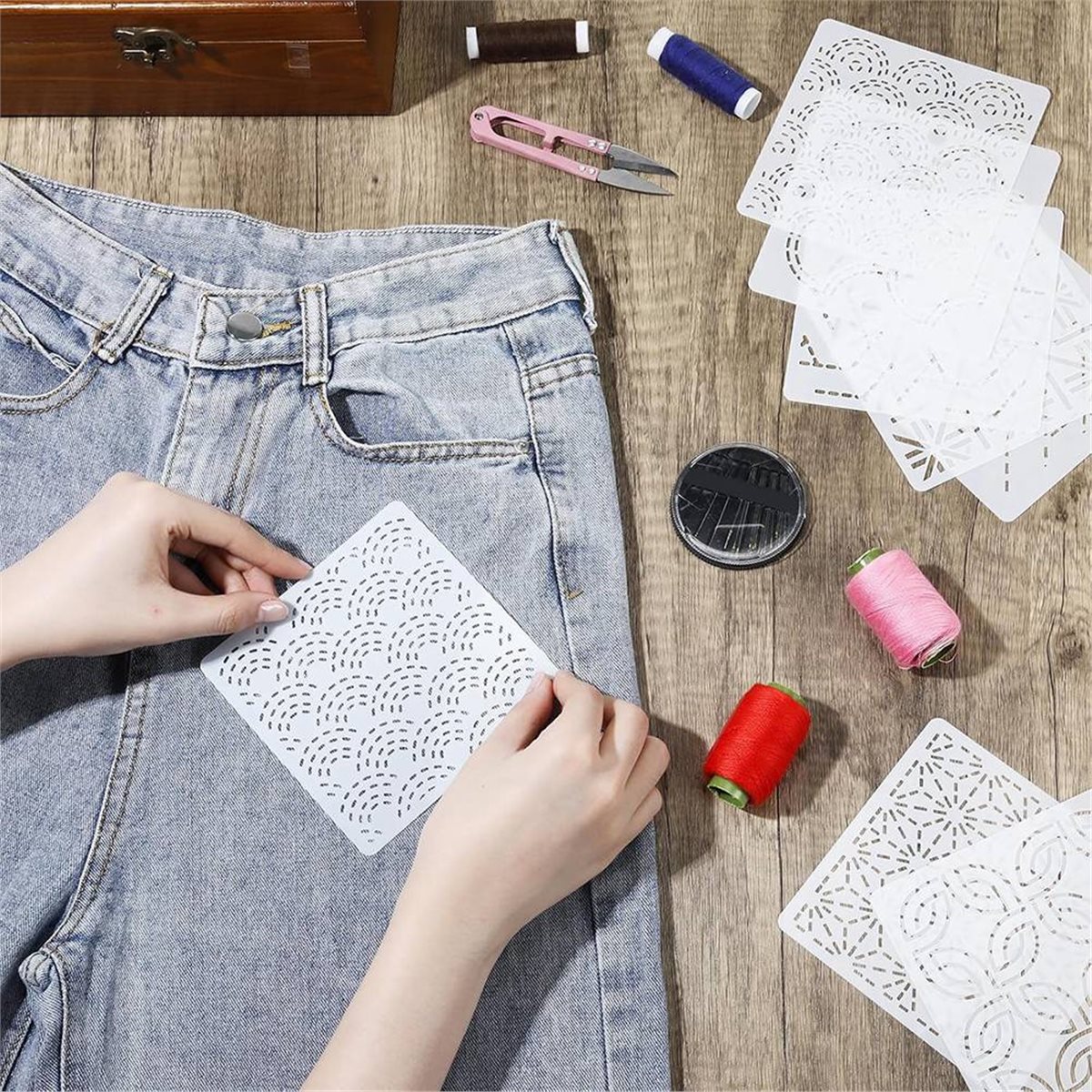 30 Pcs Spike Template Stencil  – обзор и цена Embroidery X Pattern