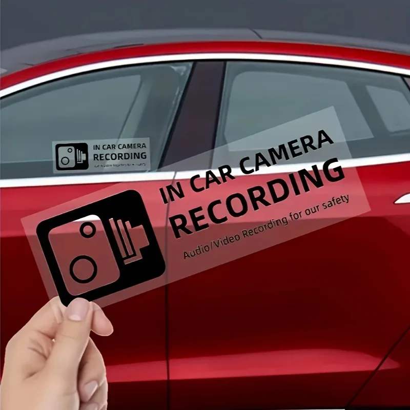 2PCS Car DVR Warning Stickers  – обзор и цена Embroidery Studio