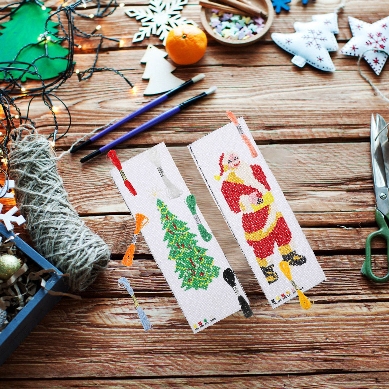 2Sets Xmas Cross Stitch Bookma – обзор и цена Embroidery Xmas Kits