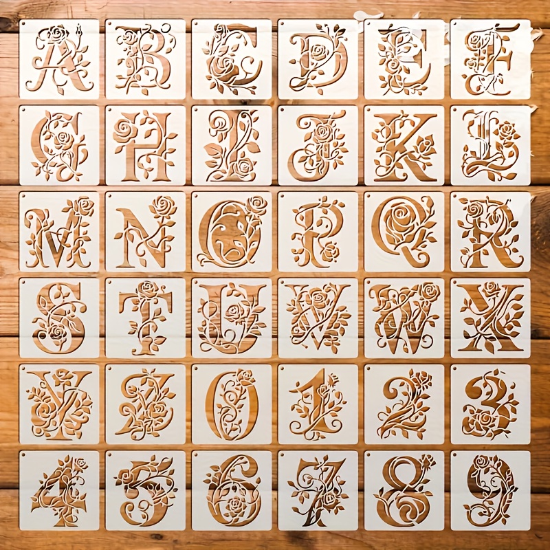 36pcs/Set PET Plastic Alphabet – обзор и цена Embroidery Alphabet Designs