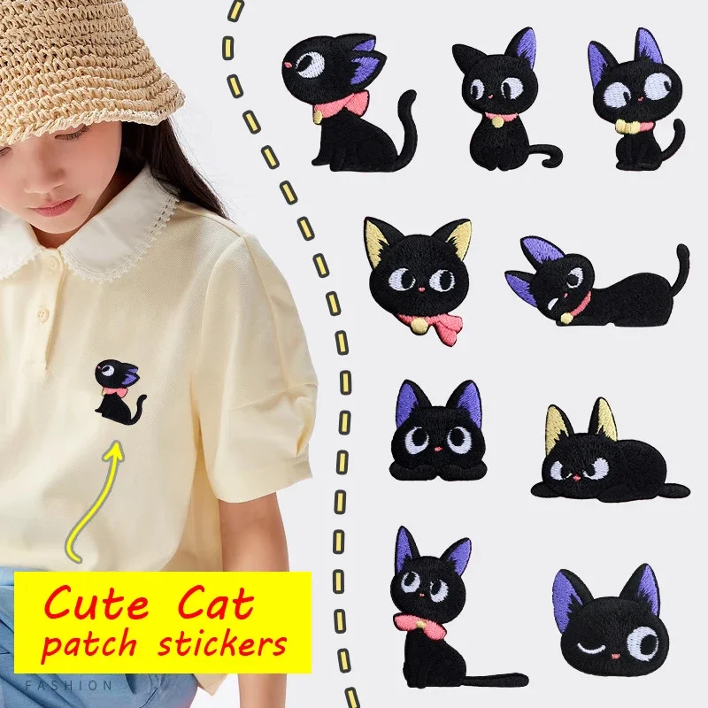 Cute Cartoon Self-adhesive Big – обзор и цена Embroidery On Black Shirt
