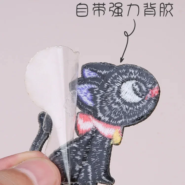 Cute Cartoon Self-adhesive Big – обзор и цена Embroidery On Black Shirt