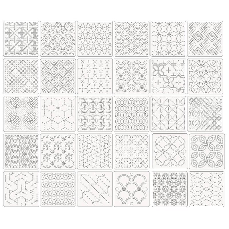 ABBP-30 Pcs Spike Template Ste – обзор и цена Embroidery X Pattern
