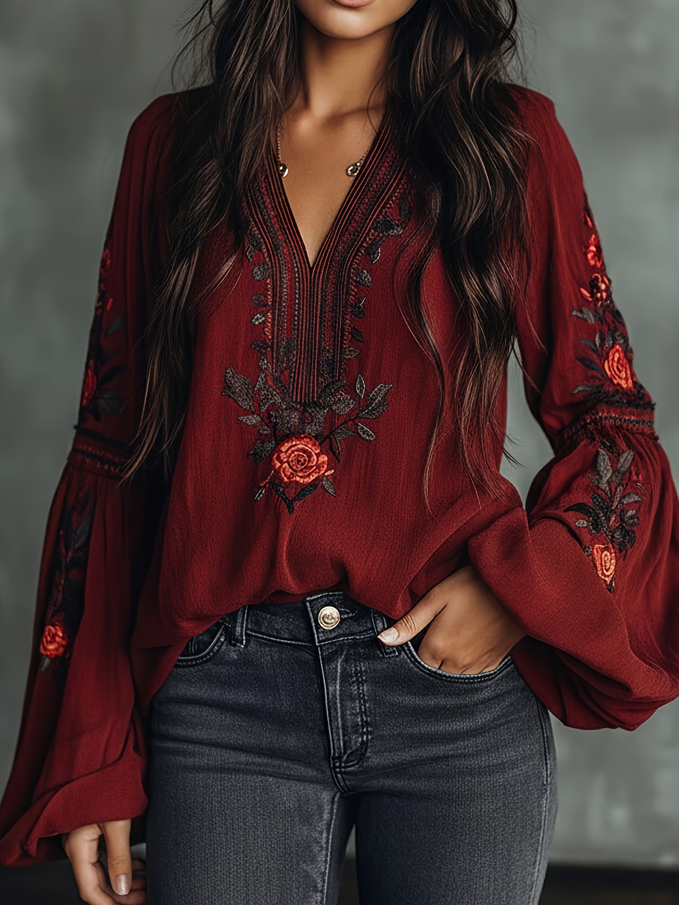 Women‘s Spring Blouse Retro Em – обзор и цена Embroidery Tshirt