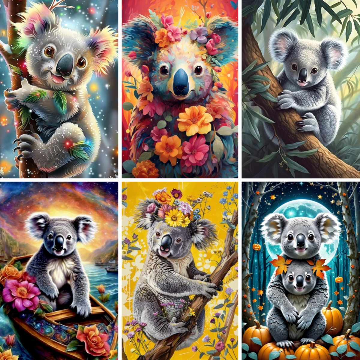 Koala Animal with Flower Art A – обзор и цена Embroidery Lovers