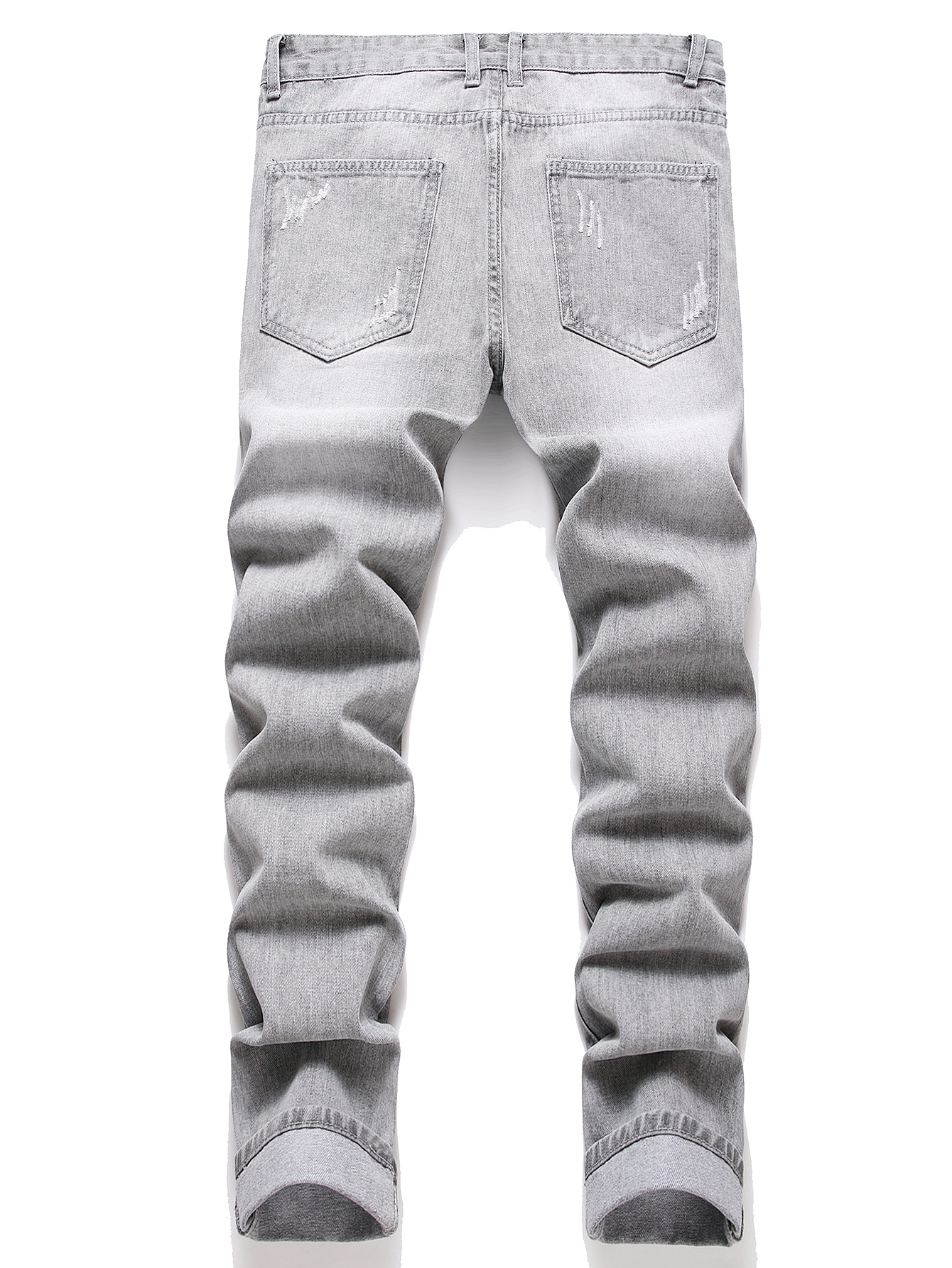 Y2K Men's Jeans - Trendy Gray  – обзор и цена Embroidery Effect