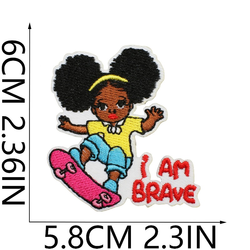 Cute Black Girl Baby Independe – обзор и цена Embroidery On Black Shirt