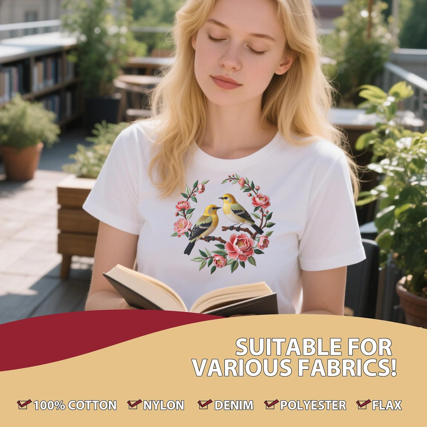 1 Piece of Bird Pattern Clothi – обзор и цена Embroidery Tshirt