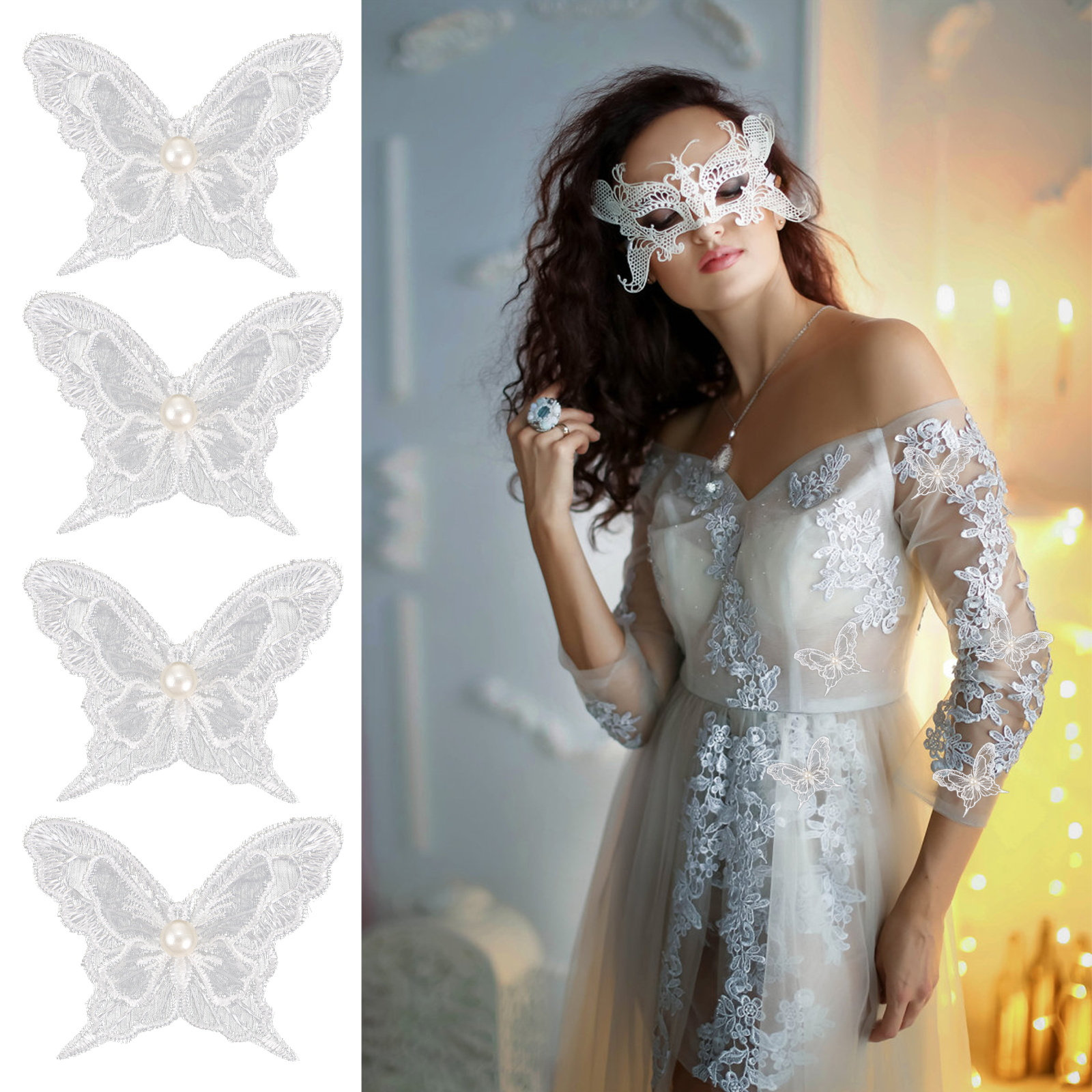 10Pcs Artistic Butterflies Emb – обзор и цена Embroidery Wedding