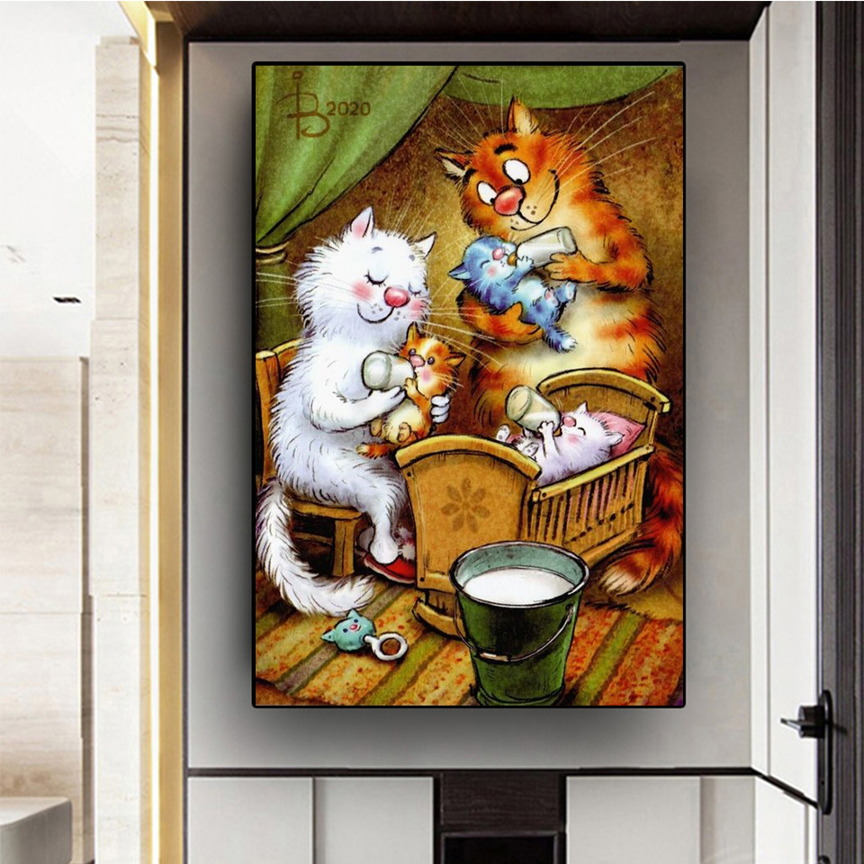 AB Diamond Mosaic Blue Cat Rom – обзор и цена Embroidery Lovers