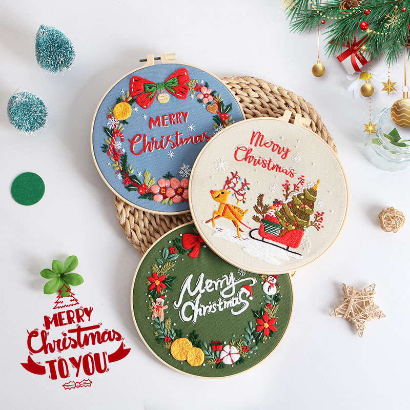 Merry Christmas DIY Embroidery – обзор и цена Embroidery Xmas Kits