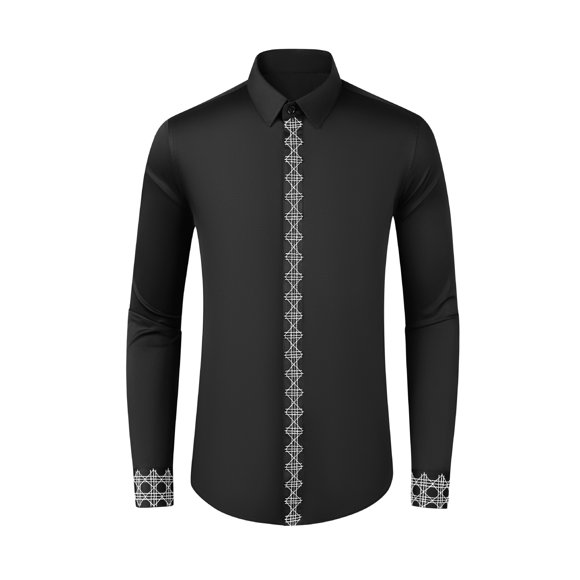 Autumn and Winter New Product: – обзор и цена Embroidery On Black Shirt