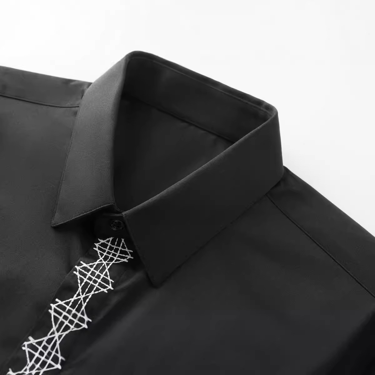 Autumn and Winter New Product: – обзор и цена Embroidery On Black Shirt