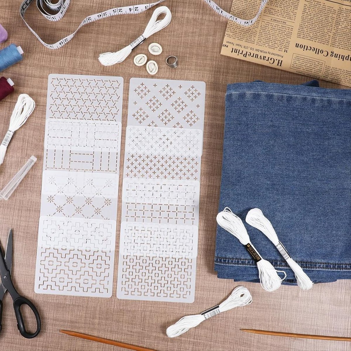 BHBL 24Pcs Plastic -Stencil Ki – обзор и цена Embroidery X Pattern