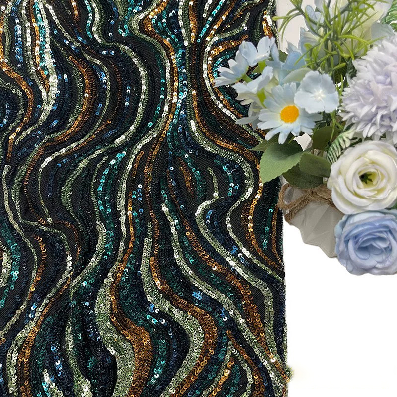 1yard Colorful sequin bead tub – обзор и цена Embroidery Wedding