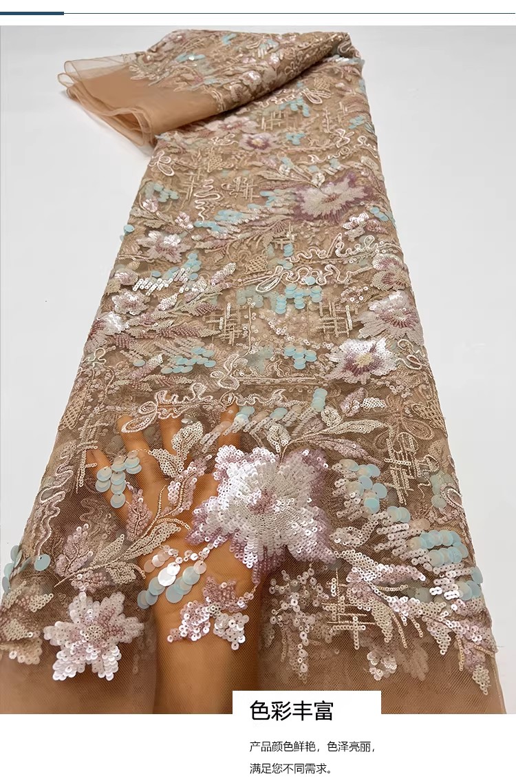 1yard Exquisite Floral sequin  – обзор и цена Embroidery Wedding