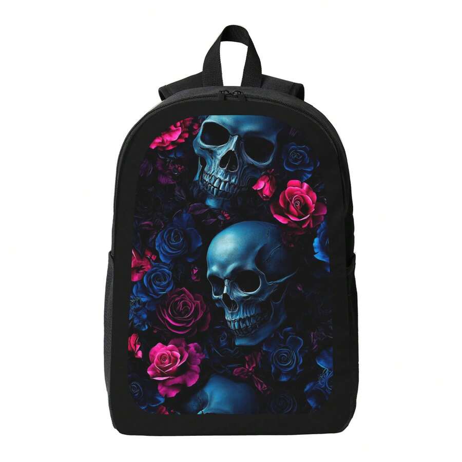 Skull And Roses Print Backpack – обзор и цена Embroidery Rose