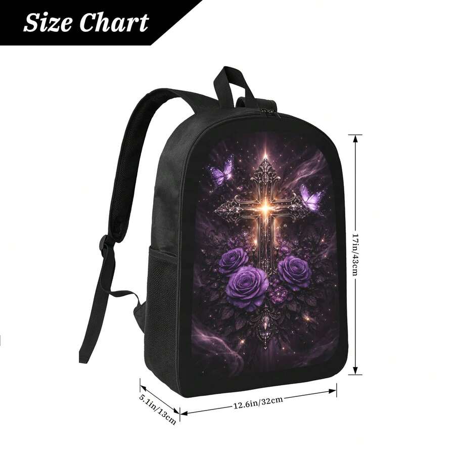 Dark Gothic Cross Backpack Wit – обзор и цена Embroidery Rose