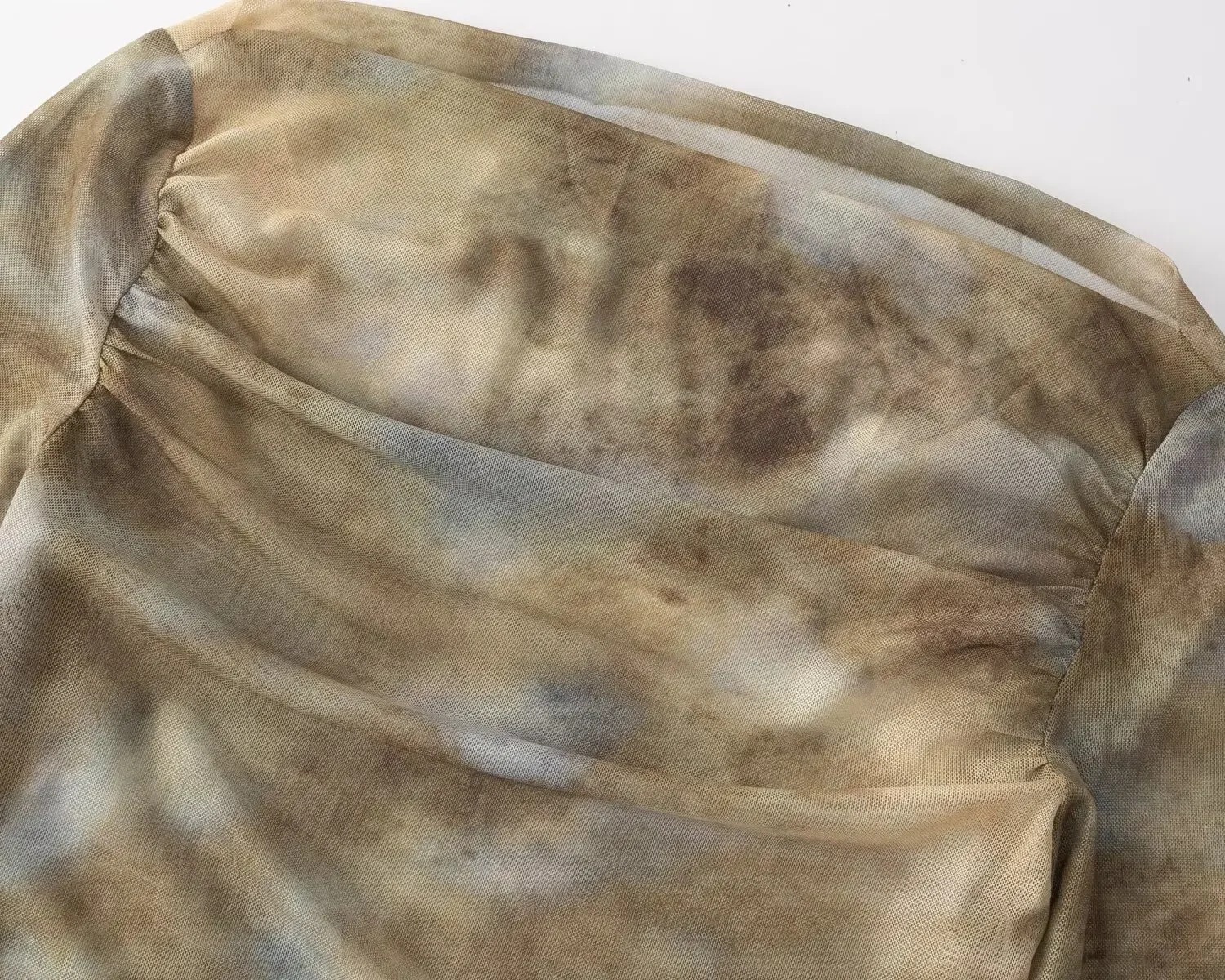 2025 Sexy Tie-Dye Print Ruched – обзор и цена Embroidery Tshirt