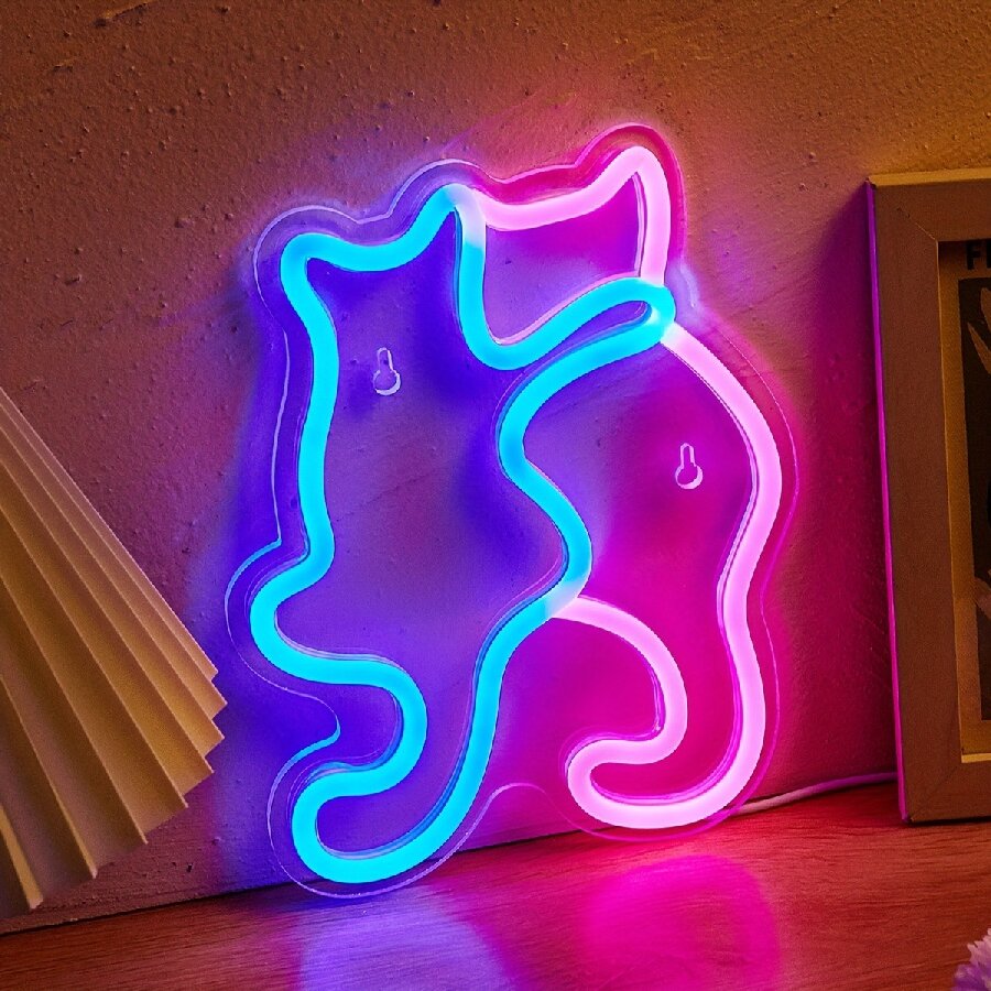 Anime Cat & Moon Neon Sign for – обзор и цена Embroidery Studio