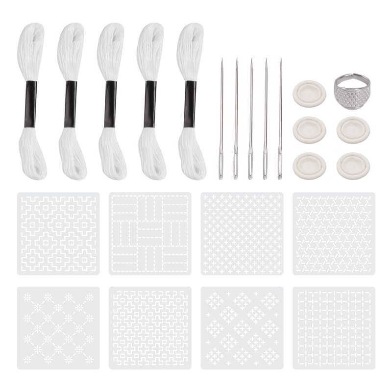 2025 Trend Sashiko-Stencil Kit – обзор и цена Embroidery X Pattern