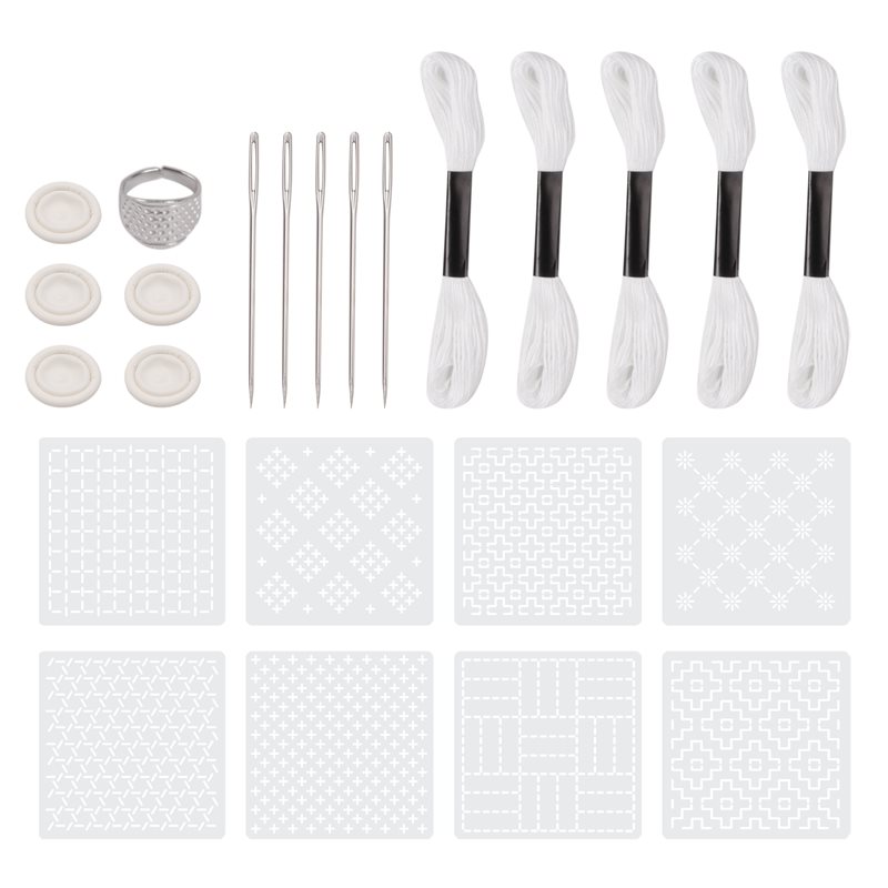 2025 Trend Sashiko-Stencil Kit – обзор и цена Embroidery X Pattern