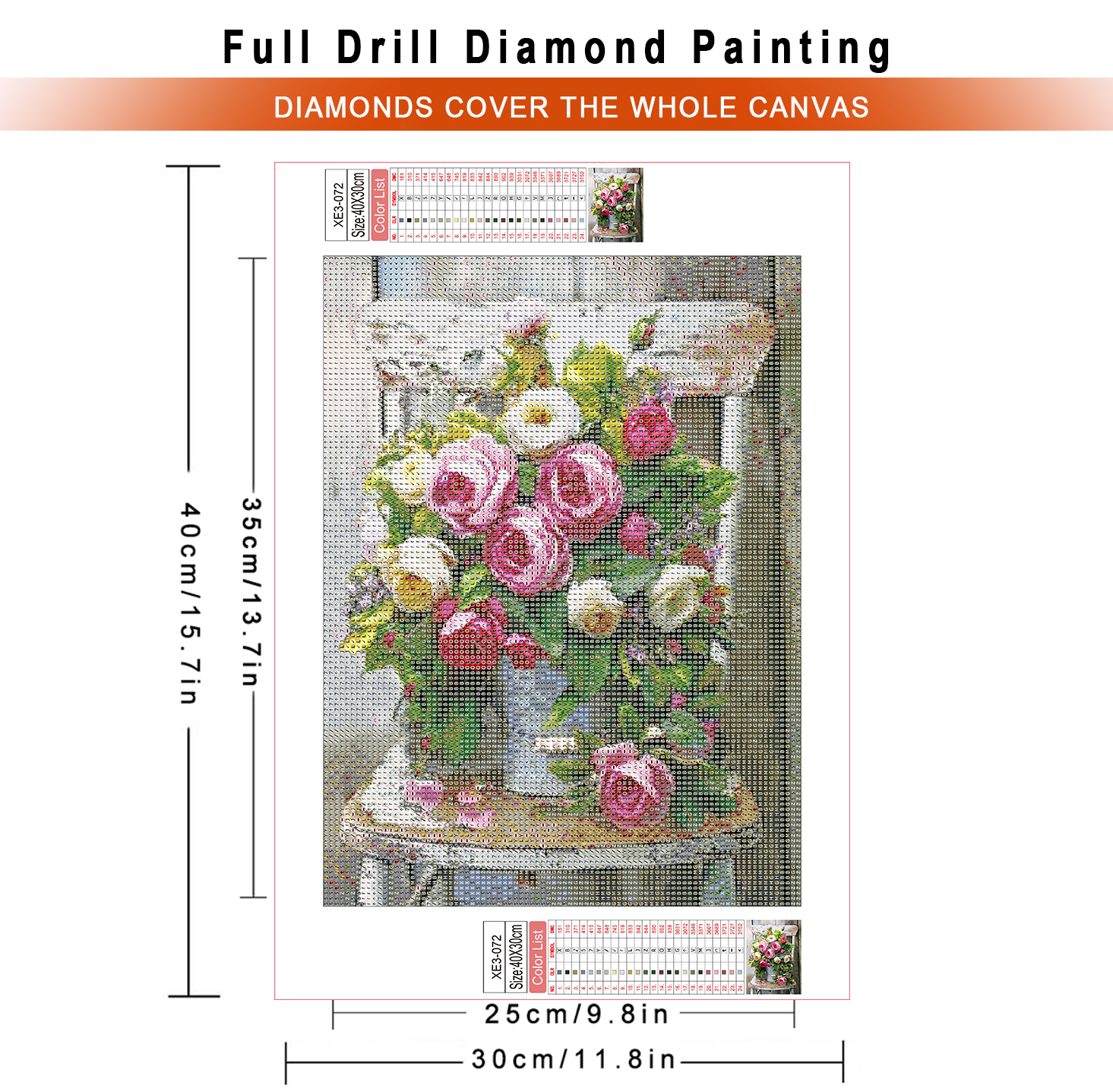 1pc frameless  Diamond Paintin – обзор и цена Embroidery Rose