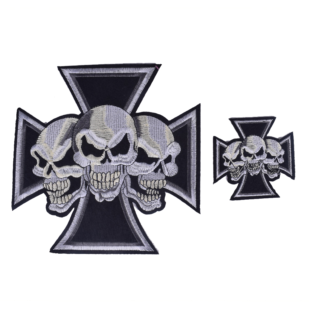 2Pcs Ghost Skull Embroidery Pa – обзор и цена Embroidery On Black Shirt