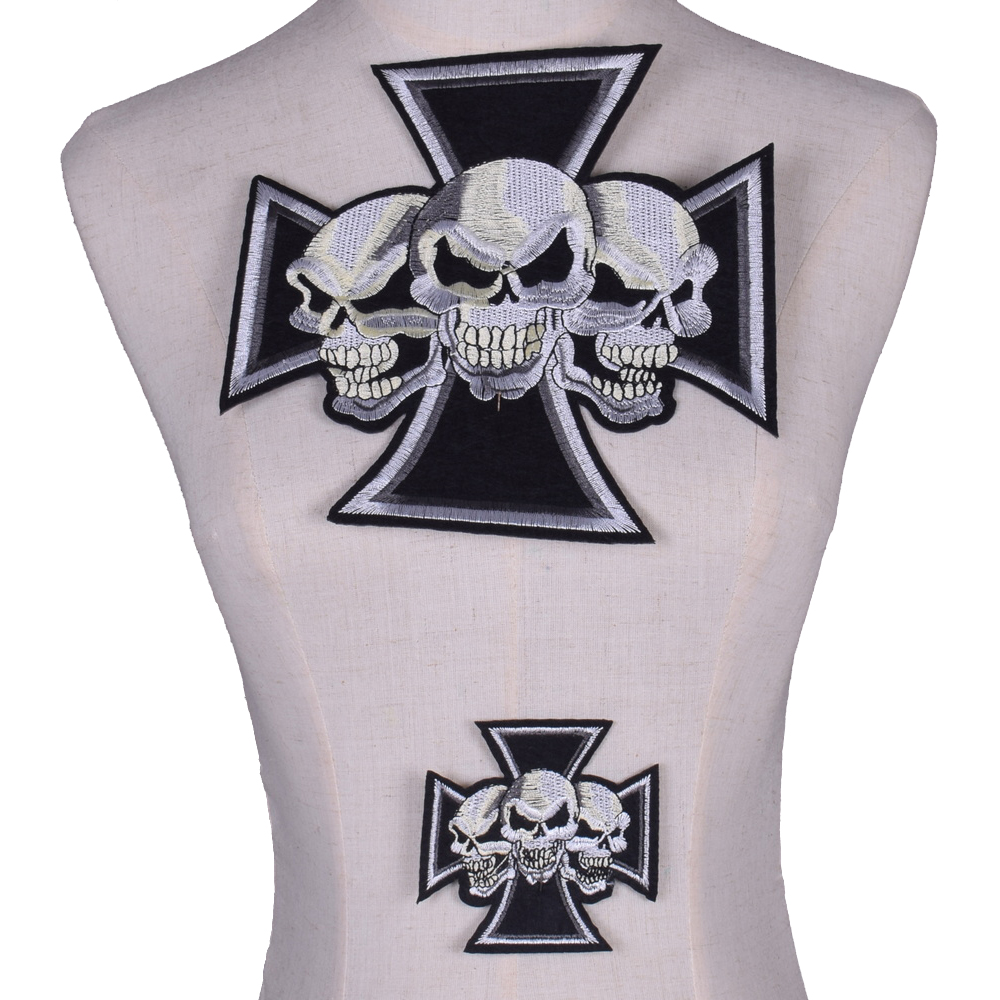 2Pcs Ghost Skull Embroidery Pa – обзор и цена Embroidery On Black Shirt