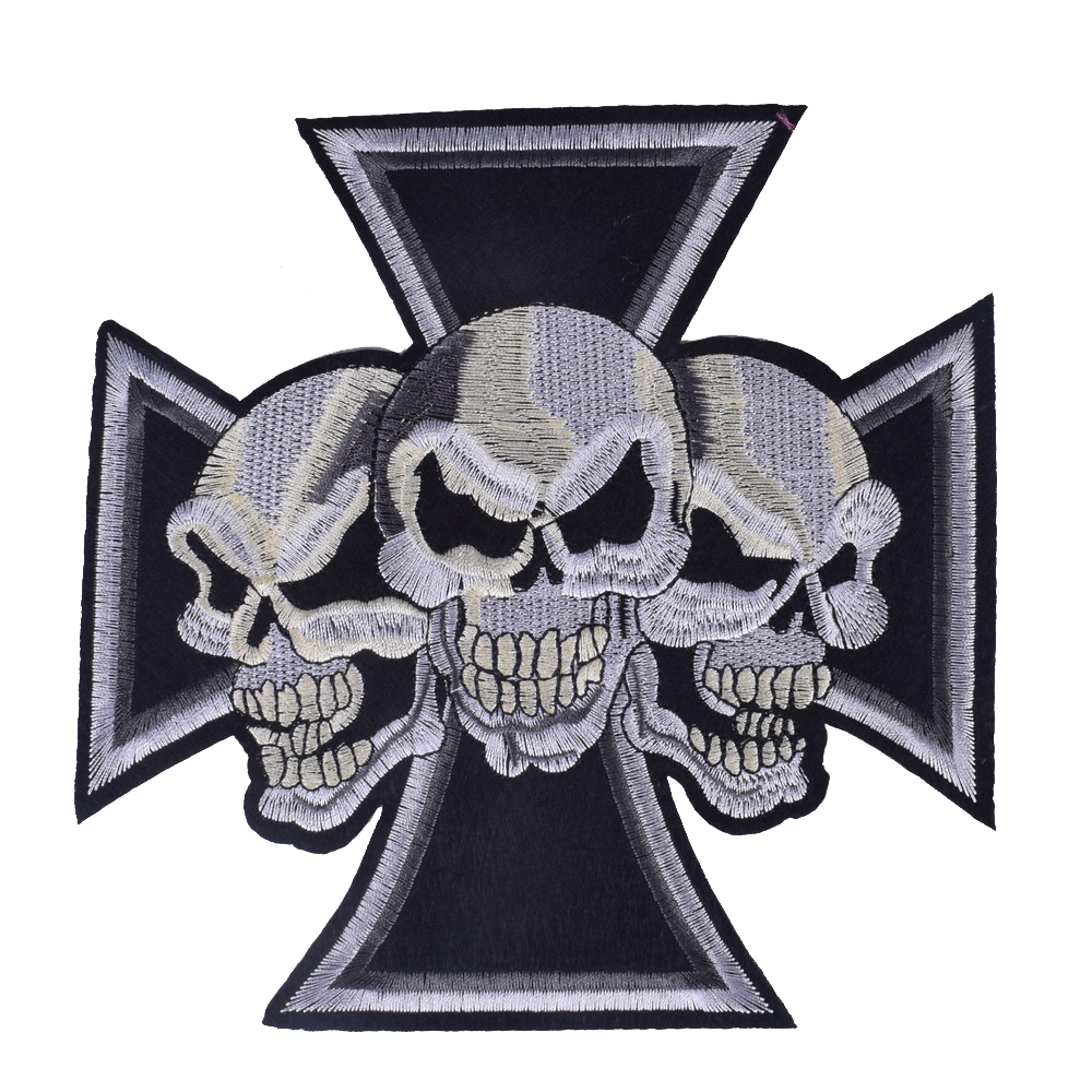 2Pcs Ghost Skull Embroidery Pa – обзор и цена Embroidery On Black Shirt