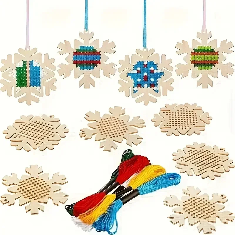 12Set Cross Stitch Hanging Pen – обзор и цена Embroidery Xmas Kits