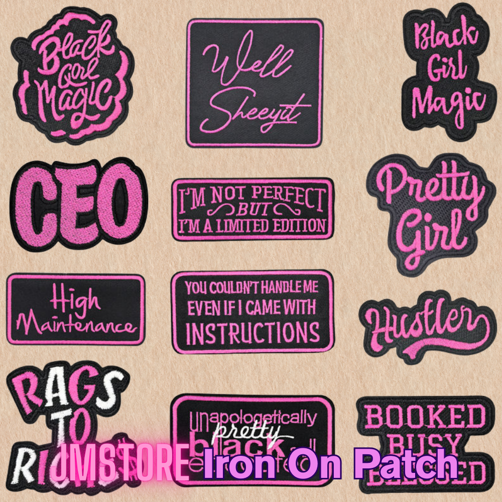 5pcs Black Girl Magic Pretty G – обзор и цена Embroidery On Black Shirt
