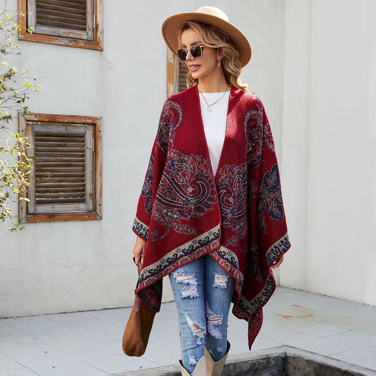 Patterned Faux Cashmere Warm S – обзор и цена Embroidery X Pattern