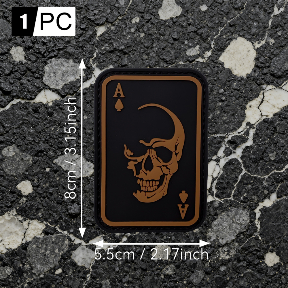 A Skull Poker Patch Made of Pv – обзор и цена Embroidery Effect