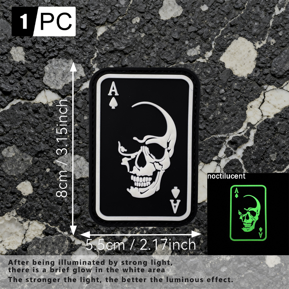 A Skull Poker Patch Made of Pv – обзор и цена Embroidery Effect