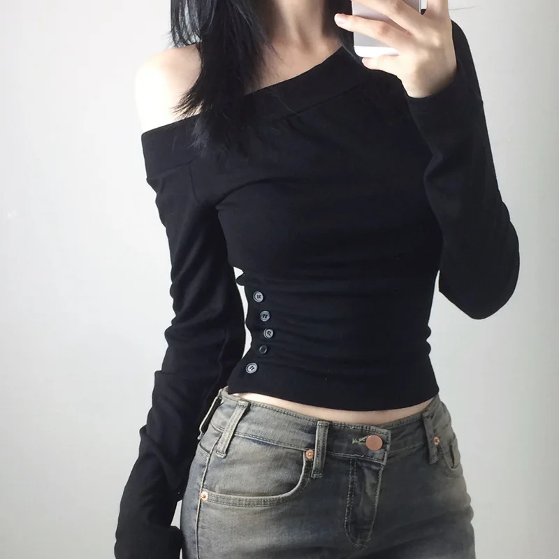 Y2K Vintage Pleated Button T-S – обзор и цена Embroidery Tshirt