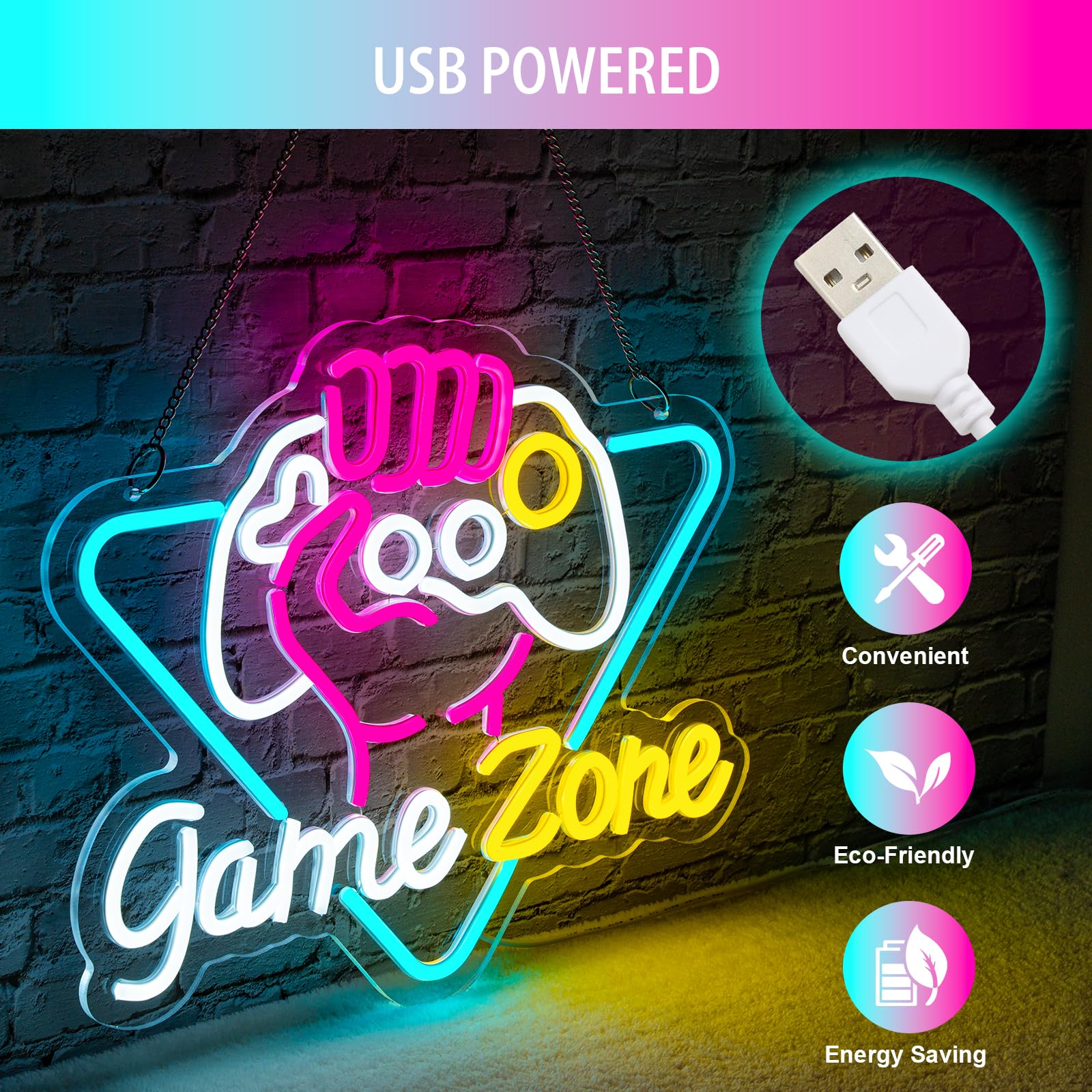 Game Zome Neon Sign LED Wall D – обзор и цена Embroidery Studio