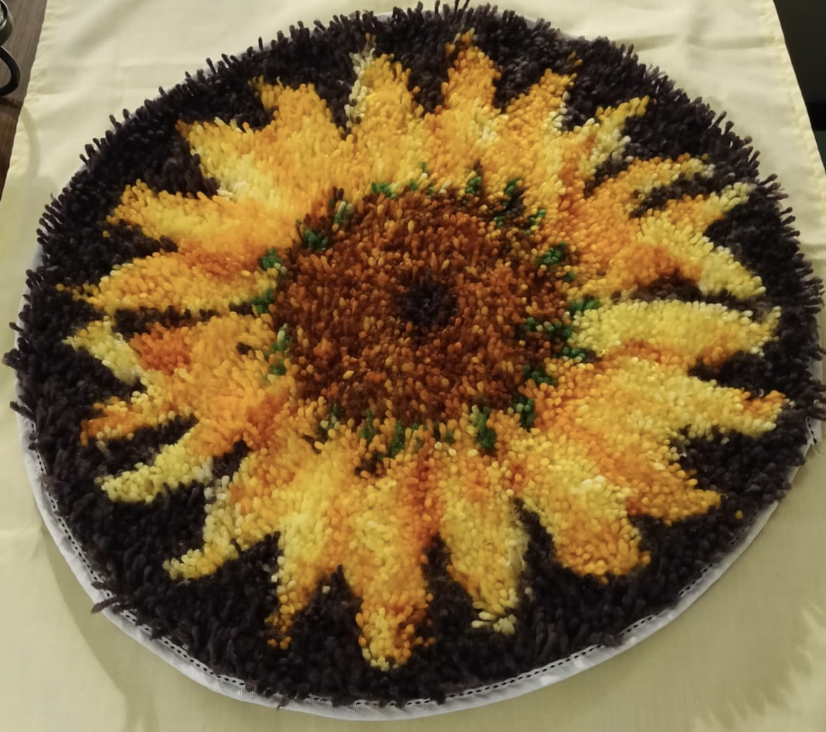 Latch Hook Rug Kit, Sunflower  – обзор и цена Embroidery X Pattern