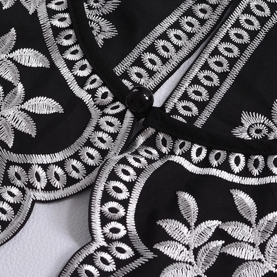 New European style stand shirt – обзор и цена Embroidery On Black Shirt